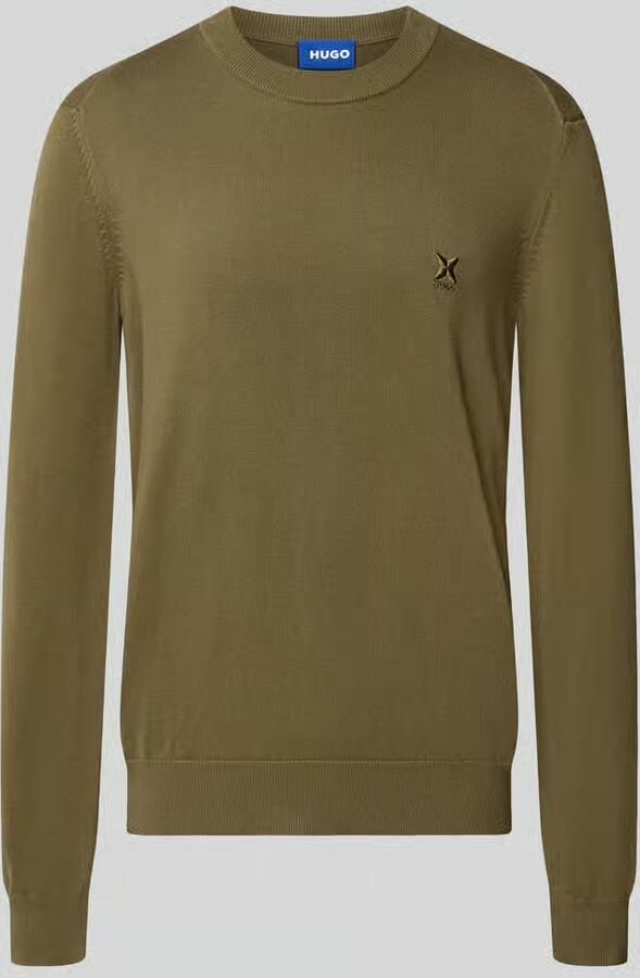 HUGO Blue Regular fit pullover van pure katoen model 'San Celio-C'