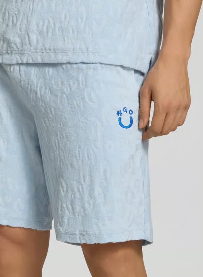 HUGO Blue regular fit shorts van badstof