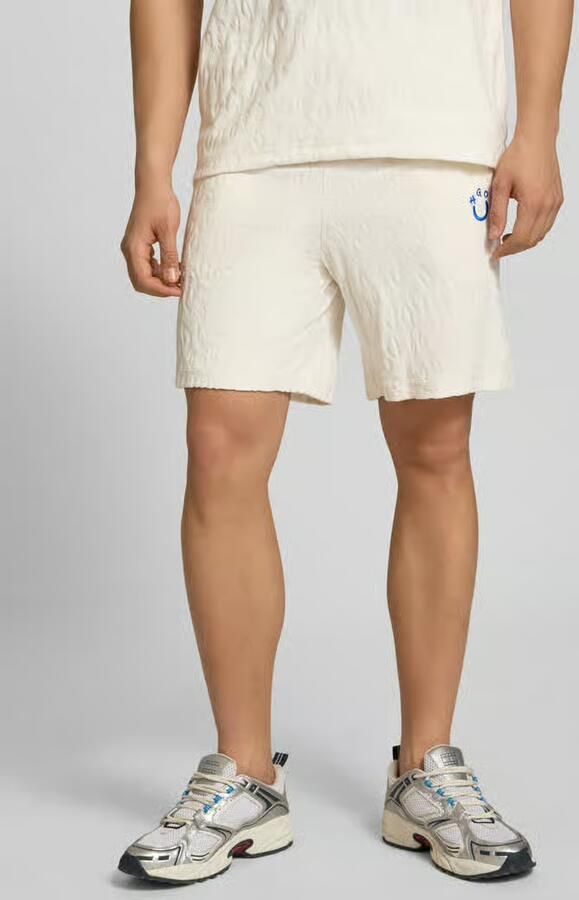 HUGO Blue regular fit shorts van badstof - Foto 3
