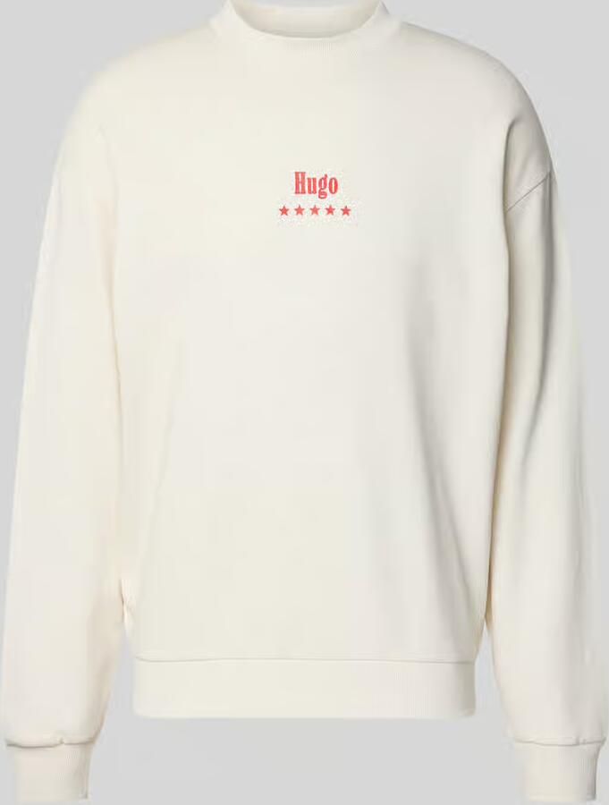 HUGO Blue regular fit sweatshirt met Happy Hugo-print - Foto 2