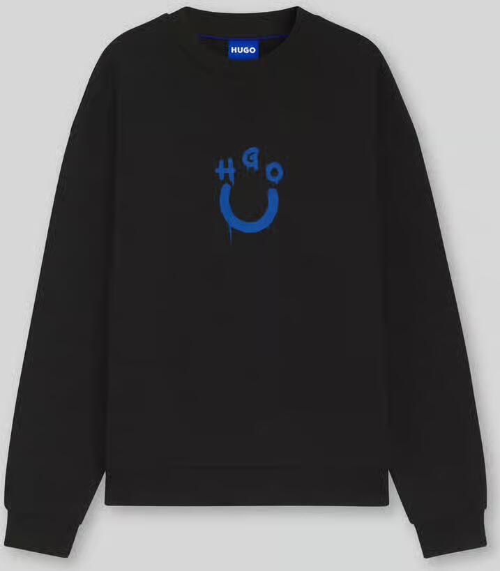 HUGO Blue regular fit sweatshirt met Happy Hugo-print - Foto 2