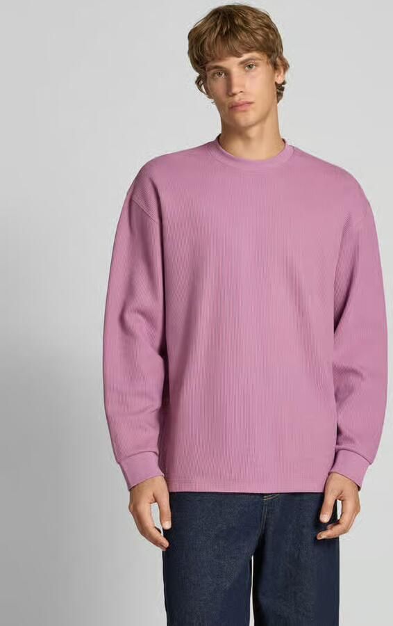 HUGO Blue Loose fit gebreide pullover van katoenmix model 'NUWOLO'