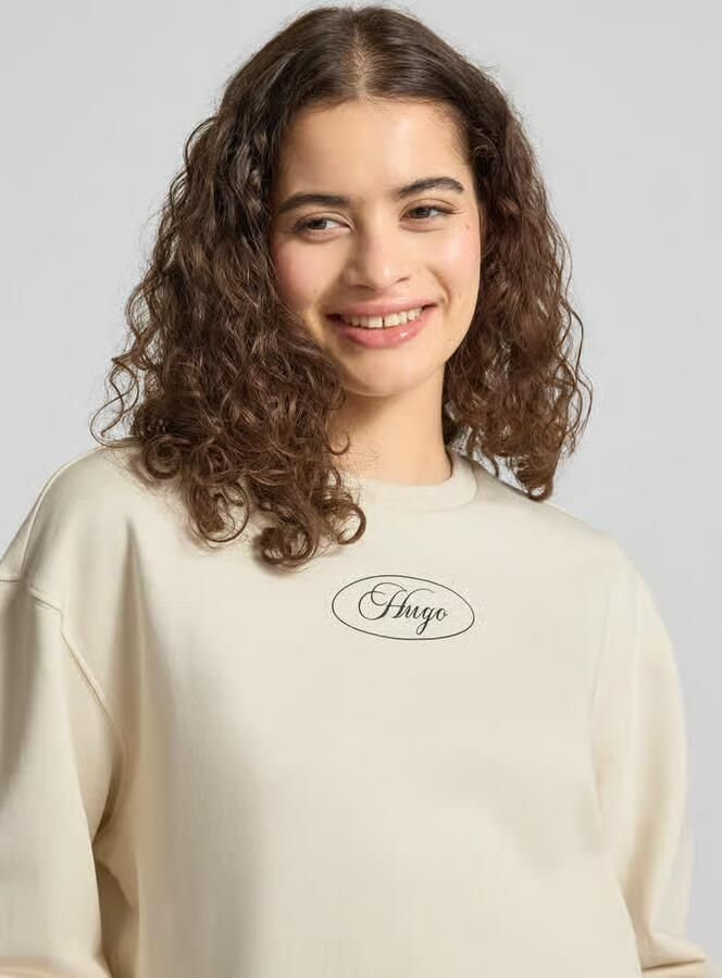 HUGO Blue regular fit sweatshirt van puur katoen model 'DAMASWEE_B_1'