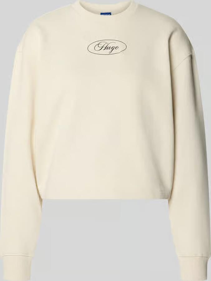HUGO Blue regular fit sweatshirt van puur katoen model 'DAMASWEE_B_1' - Foto 2