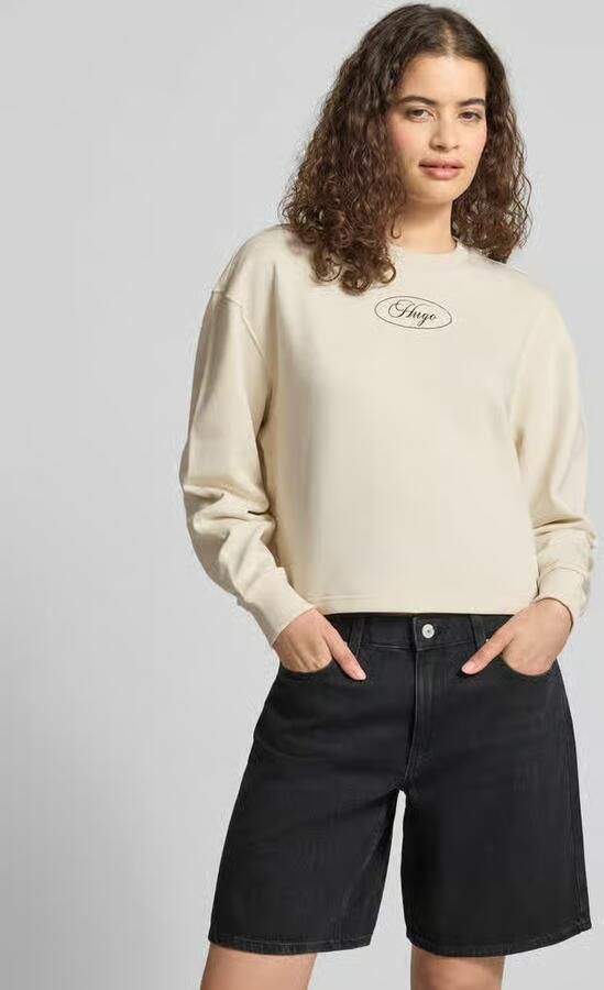 HUGO Blue regular fit sweatshirt van puur katoen model 'DAMASWEE_B_1' - Foto 2
