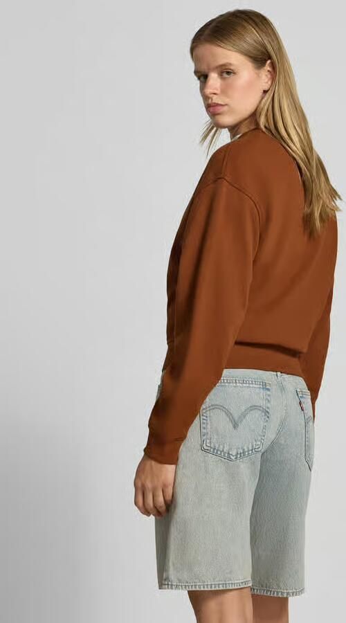 HUGO Blue Regular fit sweatshirt van puur katoen model 'Delessa_B' - Foto 3