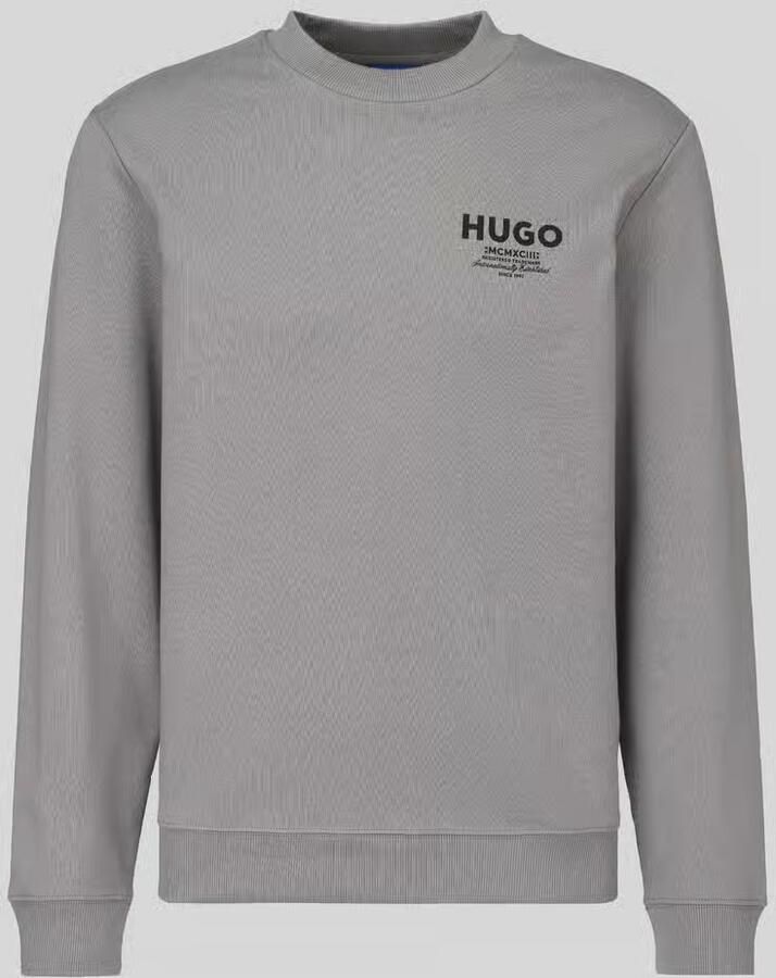 HUGO Blue Regular fit sweatshirt van puur katoen model 'Nespon'