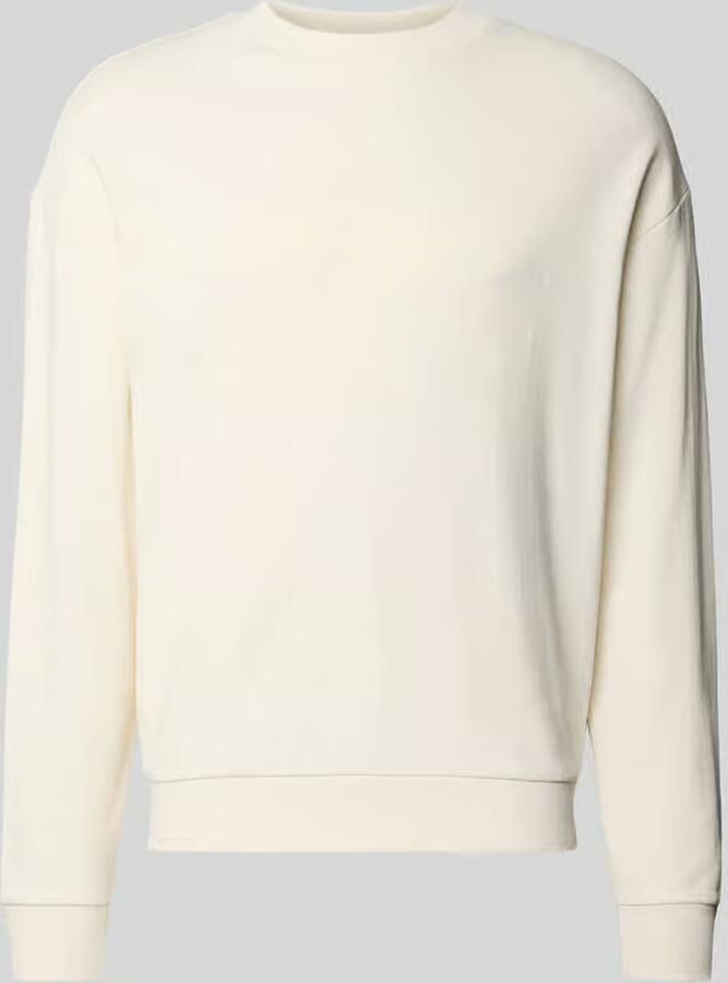 Hugo Blue Regular fit sweatshirt van puur katoen model 'NIEROFIX_CREW'