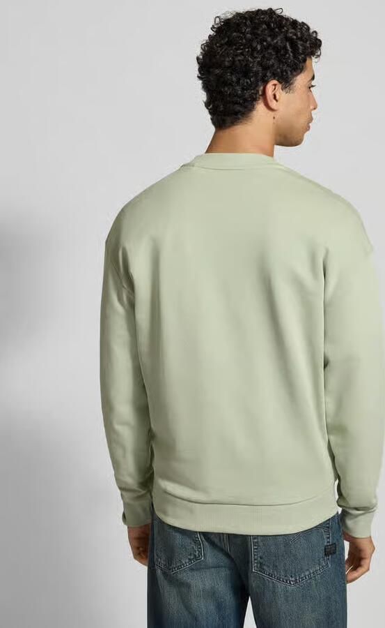 HUGO Blue Regular fit sweatshirt van puur katoen Model 'NIEROFIX_CREW' - Foto 4