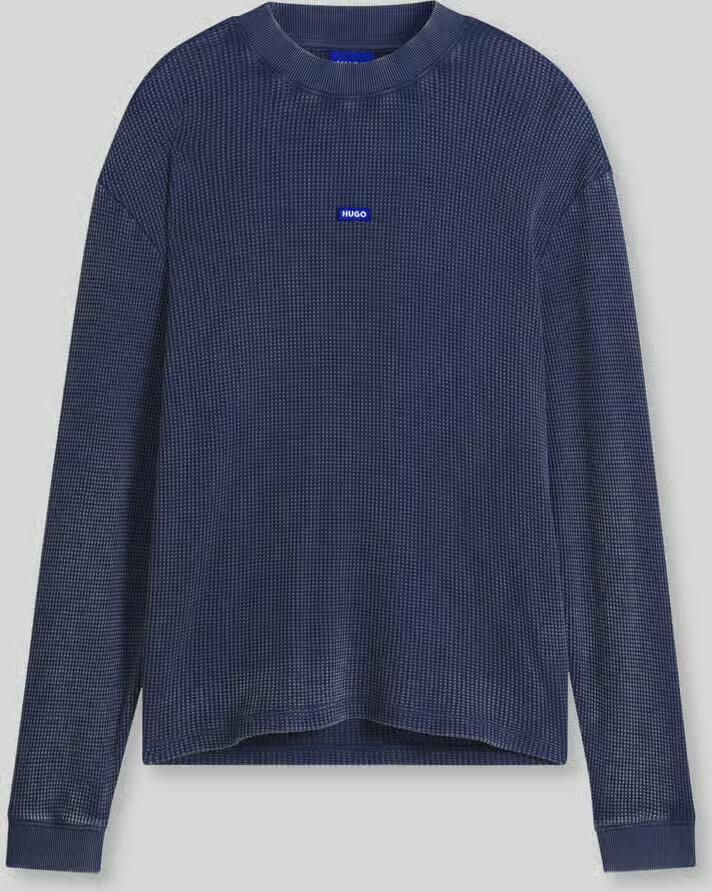 HUGO Blue Regular fit sweatshirt van puur katoen model 'Nistrico'