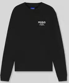 HUGO Blue Regular fit sweatshirt van zuivere katoen model 'Nespon'