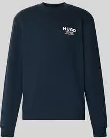 HUGO Blue Regular fit sweatshirt van zuivere katoen model 'Nespon'