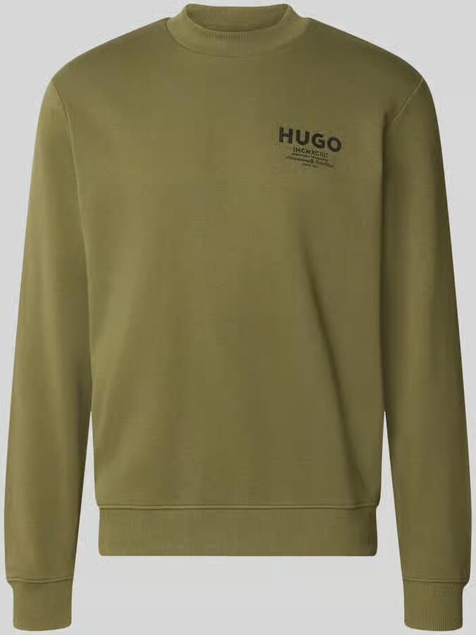 HUGO Blue Regular fit sweatshirt van zuivere katoen model 'Nespon'