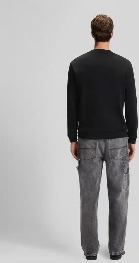 HUGO Blue Regular fit sweatshirt van zuivere katoen model 'Nespon' - Foto 2
