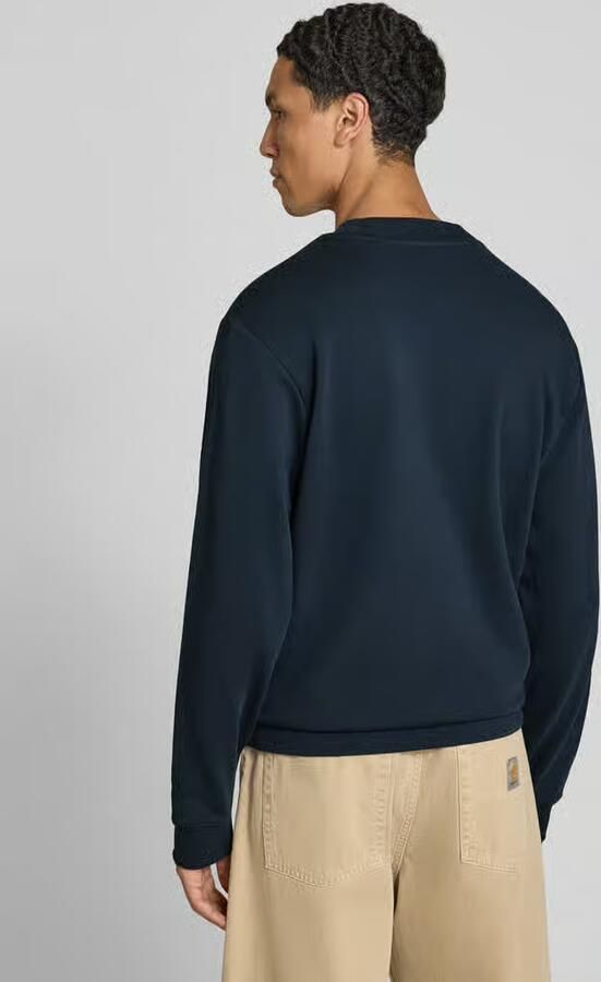 HUGO Blue Regular fit sweatshirt van zuivere katoen model 'Nespon' - Foto 3