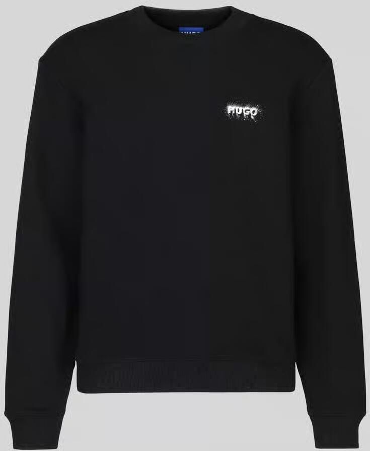 HUGO Blue Regular fit sweatshirt van zuivere katoen model 'Nodacrew'