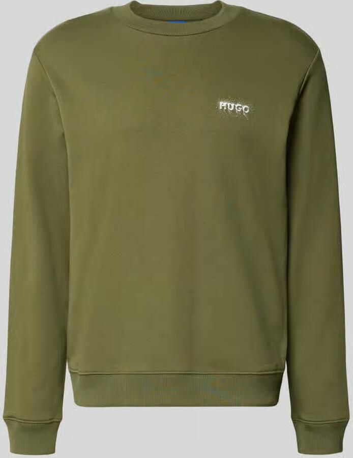 HUGO Blue Regular fit sweatshirt van zuivere katoen model 'Nodacrew'