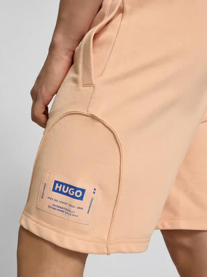 HUGO Blue regular fit sweatshorts van katoenmix model 'NURAZORT'