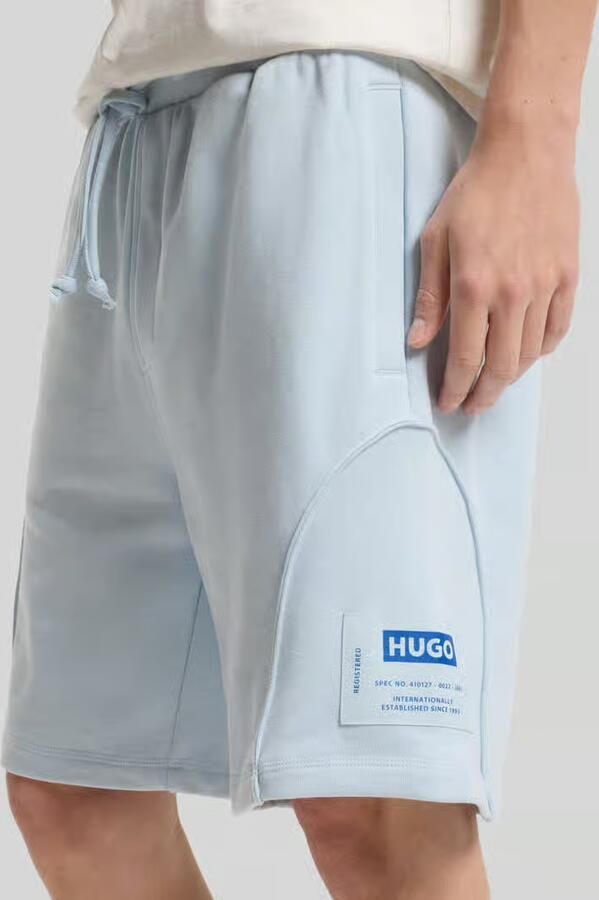 HUGO Blue regular fit sweatshorts van katoenmix model 'NURAZORT'