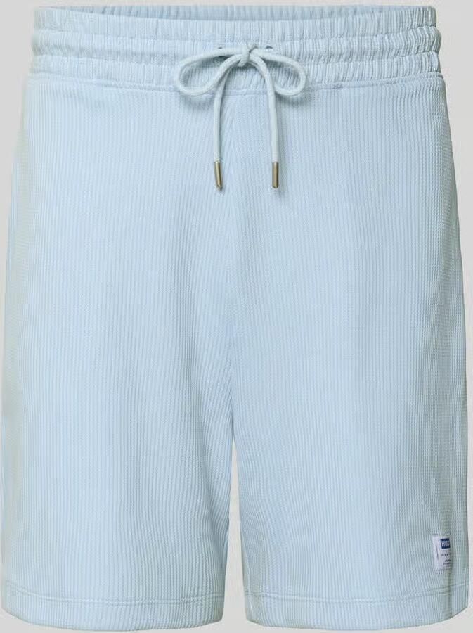 HUGO Blue regular fit sweatshorts van katoenmix model 'NUWAFFLO' - Foto 2