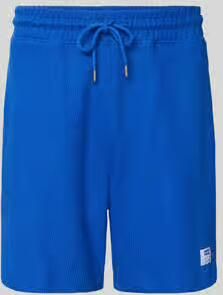 HUGO Blue regular fit sweatshorts van katoenmix model 'NUWAFFLO'