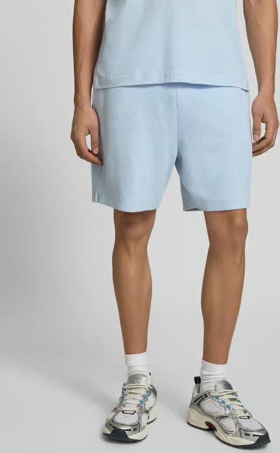 HUGO Blue regular fit sweatshorts van katoenmix model 'NUWAFFLO' - Foto 3