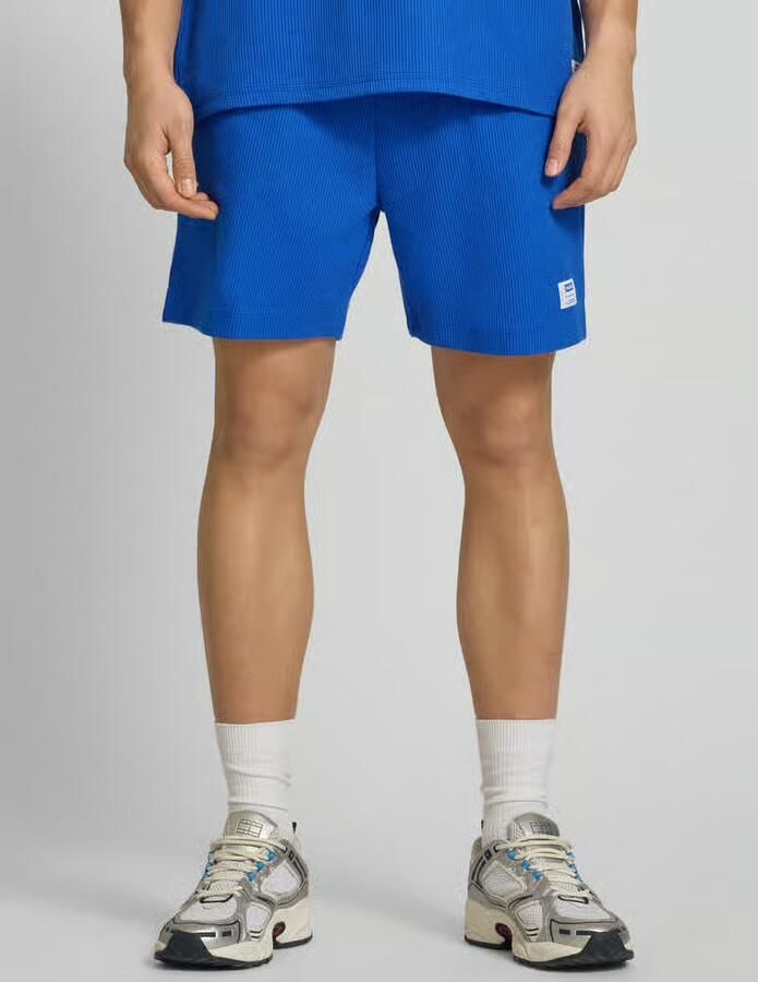 HUGO Blue regular fit sweatshorts van katoenmix model 'NUWAFFLO' - Foto 3