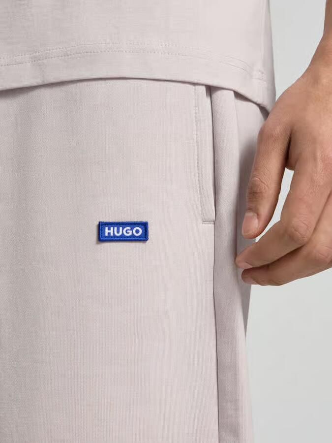 HUGO Blue Regular fit sweatshorts van puur katoen Model 'NASENSIO'