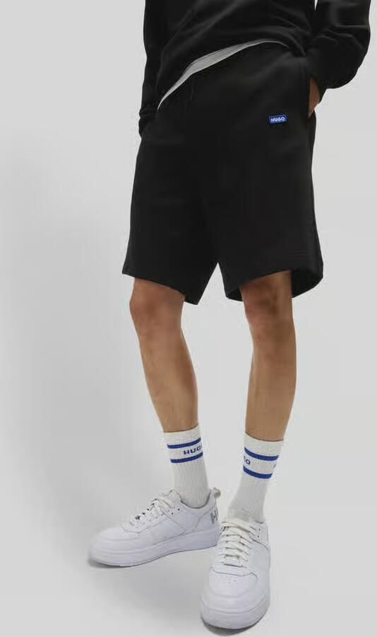 HUGO Blue Regular fit sweatshorts van puur katoen Model 'NASENSIO' - Foto 2