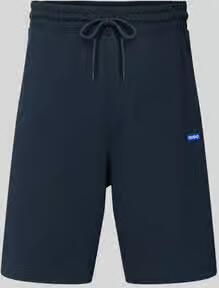 HUGO Blue Regular fit sweatshorts van puur katoen Model 'NASENSIO'