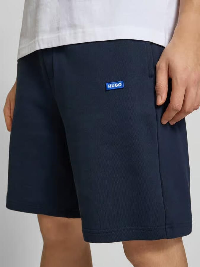 HUGO Blue Regular fit sweatshorts van puur katoen Model 'NASENSIO'
