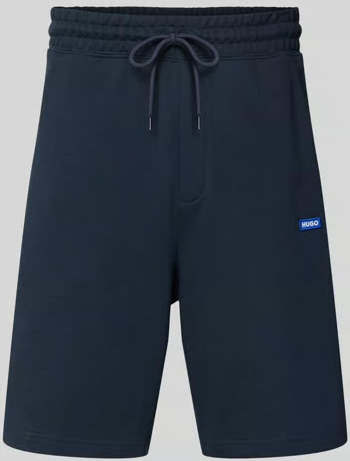 HUGO Blue Regular fit sweatshorts van puur katoen Model 'NASENSIO' - Foto 2