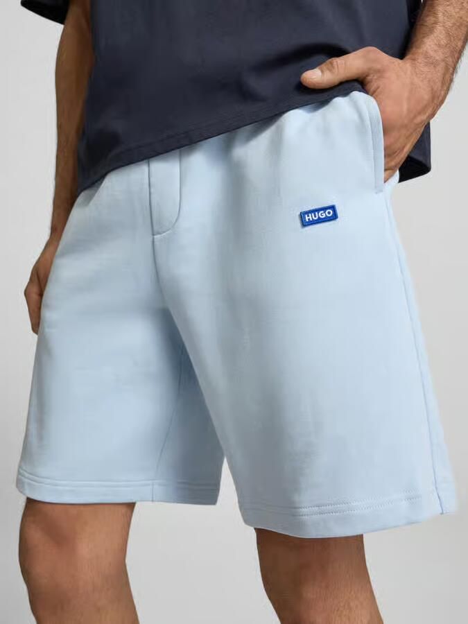 HUGO Blue Regular fit sweatshorts van puur katoen Model 'NASENSIO'