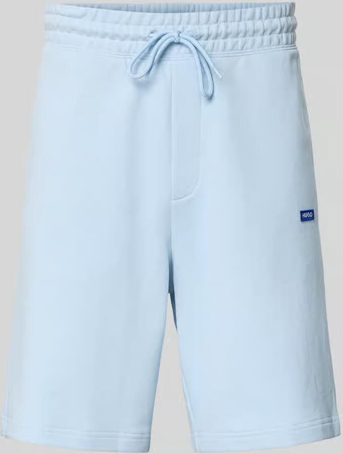 HUGO Blue Regular fit sweatshorts van puur katoen Model 'NASENSIO' - Foto 2