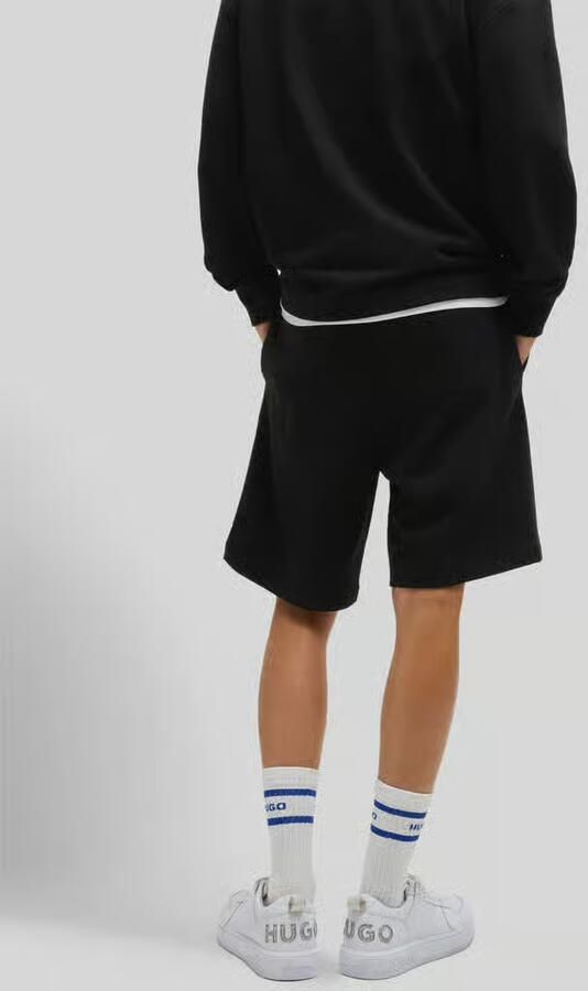 Hugo Blue Regular fit sweatshorts met labeldetail model 'Nasensio' - Foto 2