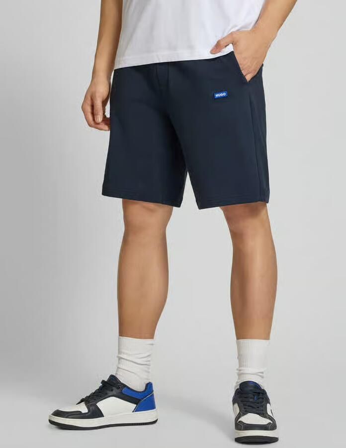 HUGO Blue Regular fit sweatshorts van puur katoen Model 'NASENSIO' - Foto 2