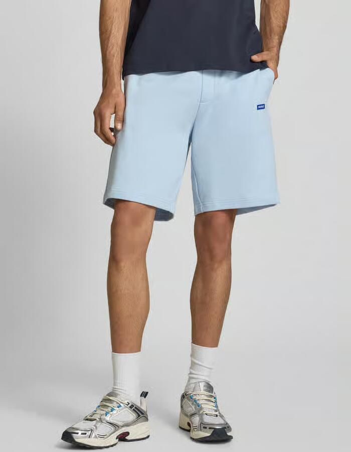 HUGO Blue Regular fit sweatshorts van puur katoen Model 'NASENSIO' - Foto 2