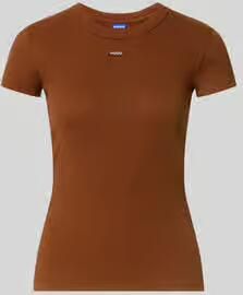 HUGO Blue Regular fit t-shirt van katoenmix model 'Easy Tee_B'