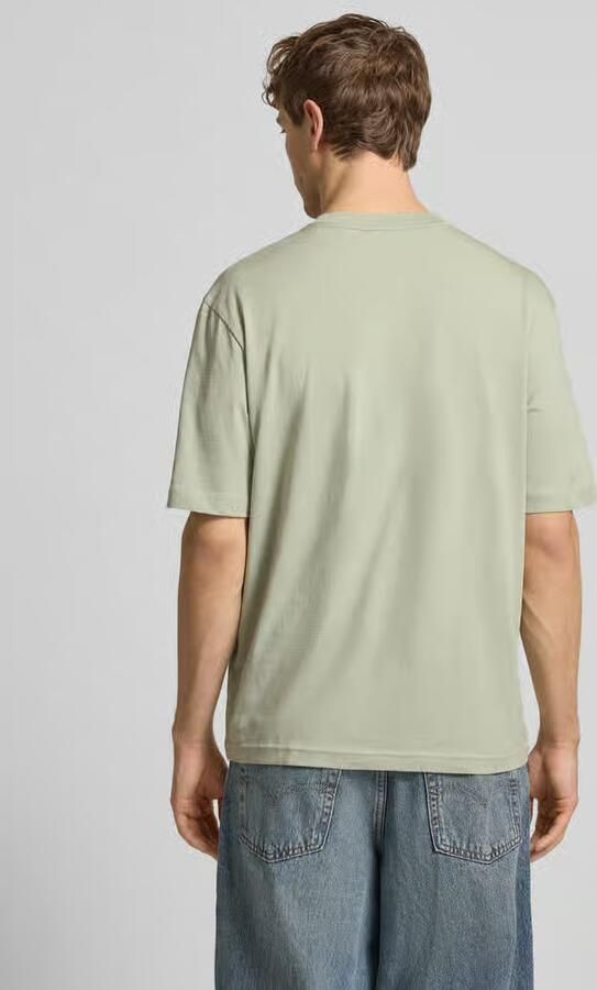 HUGO Blue Regular fit T-shirt van pure katoen model 'NIEROFIX_U261' - Foto 3