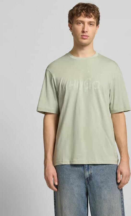 HUGO Blue Regular fit T-shirt van pure katoen model 'NIEROFIX_U261' - Foto 2