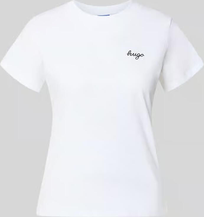 HUGO Blue Regular fit t-shirt van puur katoen model 'Damatee_B'