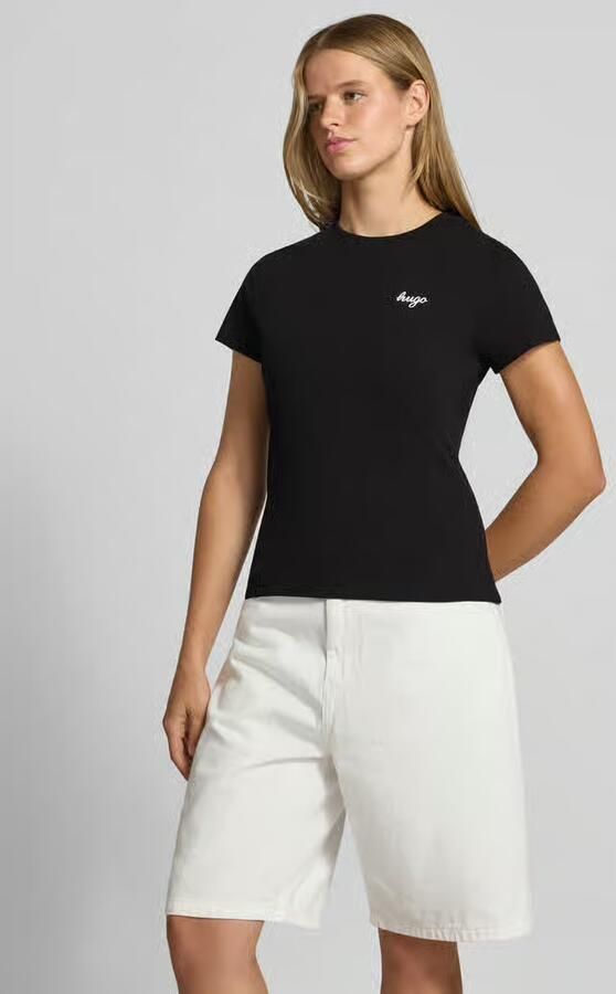 HUGO Blue Regular fit t-shirt van puur katoen model 'Damatee_B' - Foto 2