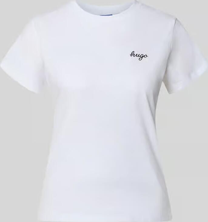 HUGO Blue Regular fit t-shirt van puur katoen model 'Damatee_B' - Foto 2