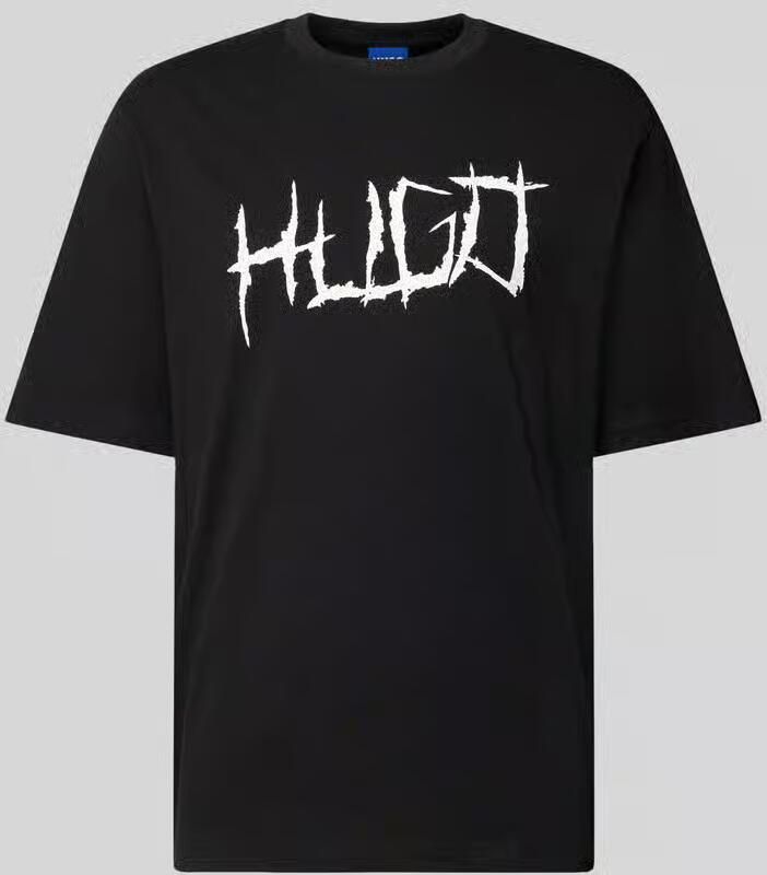 Hugo Blue Regular fit T-shirt van puur katoen model 'NAMERIX' - Foto 2