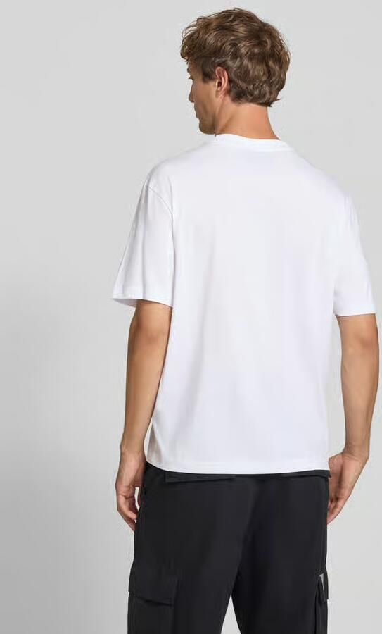 HUGO Blue Regular fit t-shirt van puur katoen model 'Naxter' - Foto 3