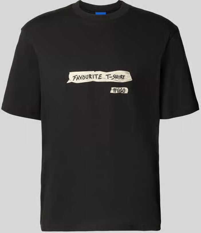 HUGO Blue Regular fit t-shirt van puur katoen model 'Naxter'