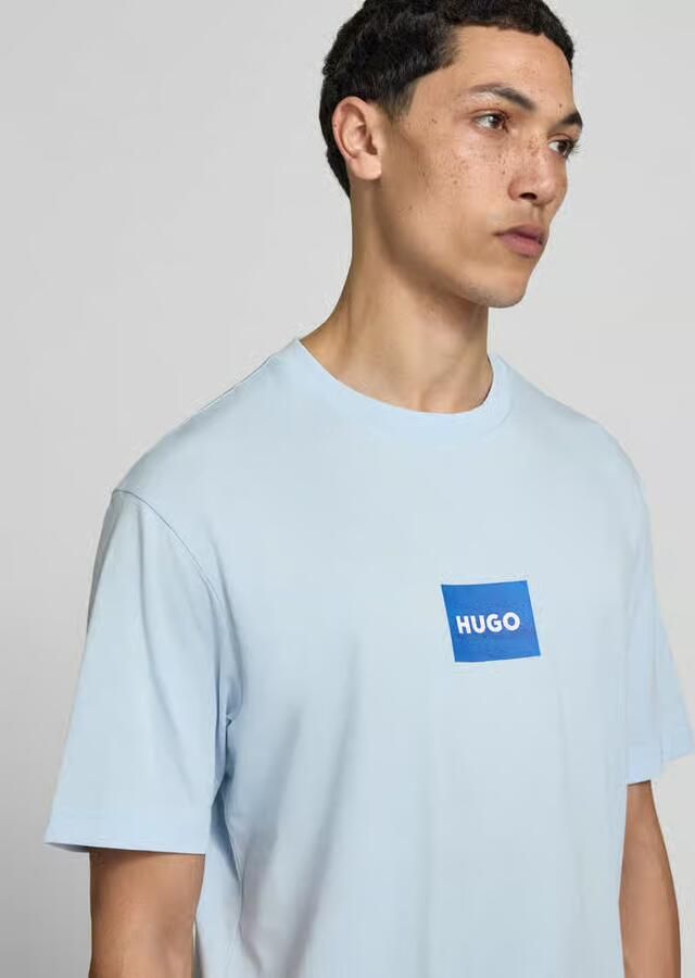 HUGO Blue regular fit T-shirt van puur katoen model 'NAYONIX'