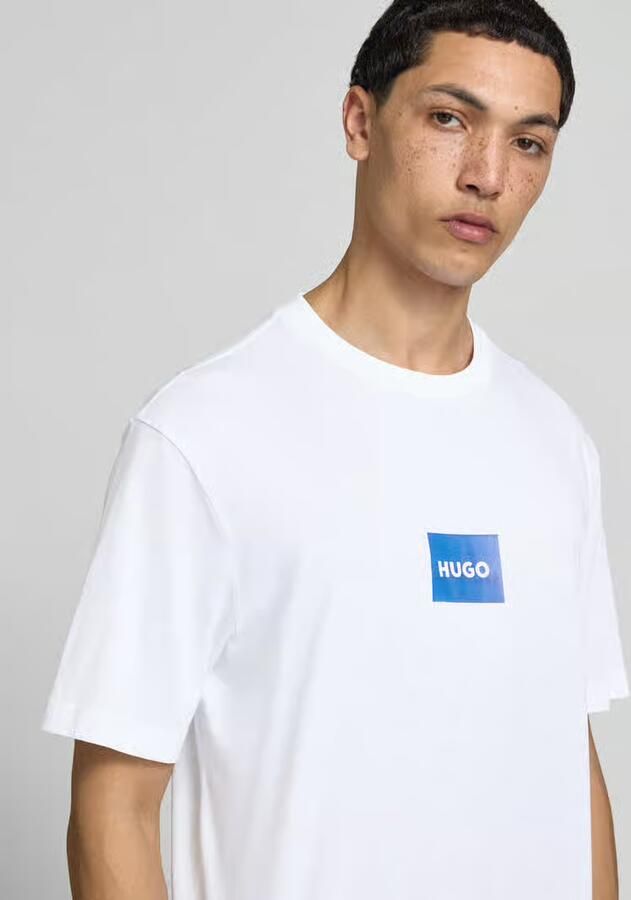 HUGO Blue regular fit T-shirt van puur katoen model 'NAYONIX'