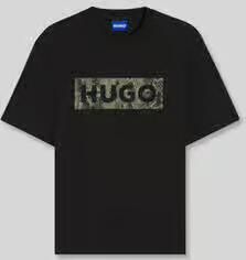 HUGO Blue Regular fit t-shirt van puur katoen model 'NERPIENT' - Foto 3