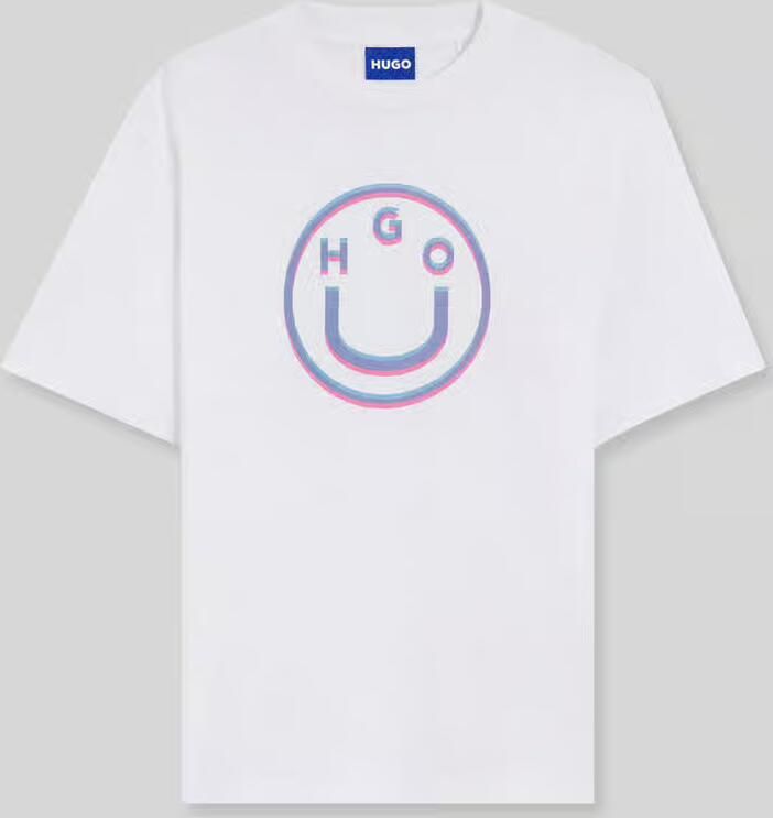 HUGO Blue Regular fit t-shirt van puur katoen model 'NERPIENT' - Foto 2